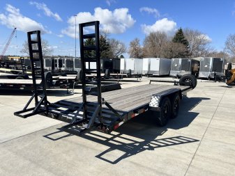 New 2025 Southland 20’ Flatbed 2-7000lb axles =14K Dovetail Trailer Fold Up Ramps