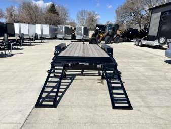 New 2025 Southland 20’ Flatbed 2-7000lb axles =14K Dovetail Trailer Fold Up Ramps