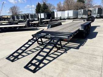 New 2025 Southland 20’ Flatbed 2-7000lb axles =14K Dovetail Trailer Fold Up Ramps