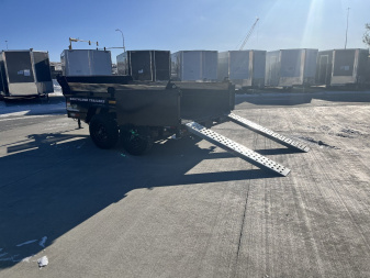 New NEW 2025 Southland 74”x10’ Low Profile SCISSOR Lift Dump Trailer 2-3500 lb axles