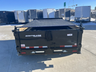 New NEW 2025 Southland 74”x10’ Low Profile SCISSOR Lift Dump Trailer 2-3500 lb axles