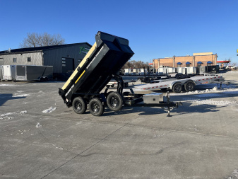New NEW 2025 Southland 74”x10’ Low Profile SCISSOR Lift Dump Trailer 2-3500 lb axles