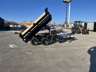 New NEW 2025 Southland 74”x10’ Low Profile SCISSOR Lift Dump Trailer 2-3500 lb axles