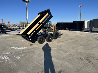 New NEW 2025 Southland 74”x10’ Low Profile SCISSOR Lift Dump Trailer 2-3500 lb axles