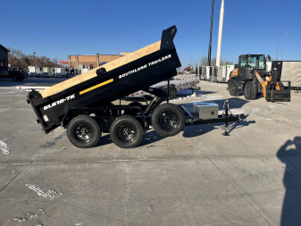 New NEW 2025 Southland 74”x10’ Low Profile SCISSOR Lift Dump Trailer 2-3500 lb axles