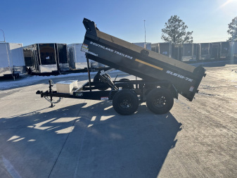 New NEW 2025 Southland 74”x10’ Low Profile SCISSOR Lift Dump Trailer 2-3500 lb axles
