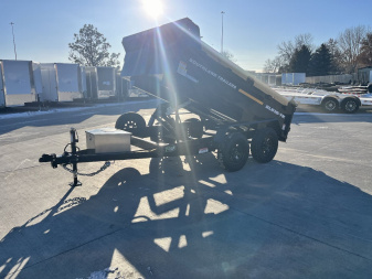 New NEW 2025 Southland 74”x10’ Low Profile SCISSOR Lift Dump Trailer 2-3500 lb axles
