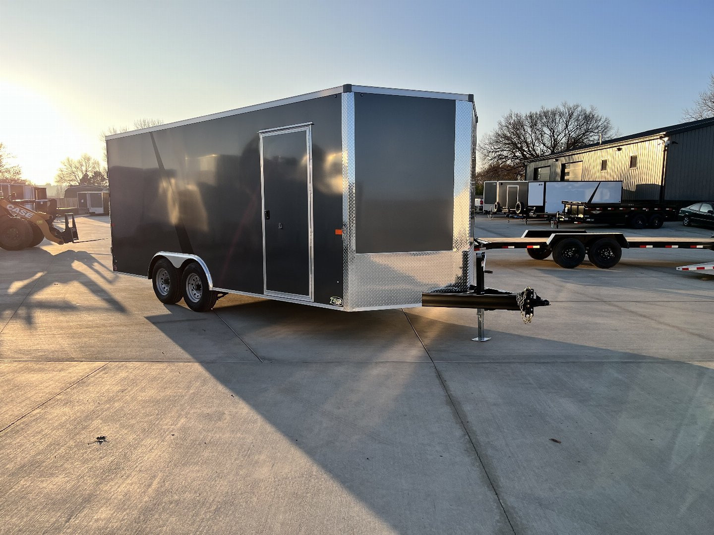 New 2026 AERO 8.5x18 +2’V, 7’ TALL, WHITE Interior, QUALITY Enclosed Rear Ramp Car Hauler Cargo Trailer