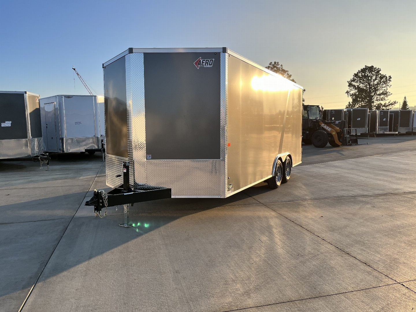 New 2026 AERO 8.5x18 +2’V, 7’ TALL, WHITE Interior, QUALITY Enclosed Rear Ramp Car Hauler Cargo Trailer