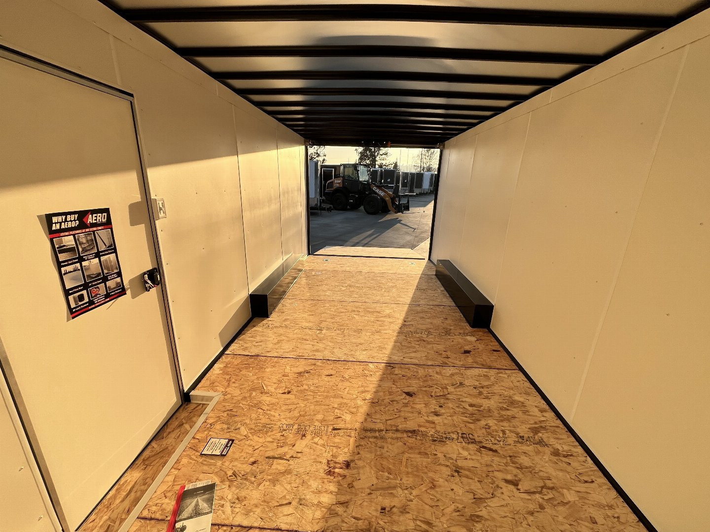 New 2026 AERO 8.5x18 +2’V, 7’ TALL, WHITE Interior, QUALITY Enclosed Rear Ramp Car Hauler Cargo Trailer