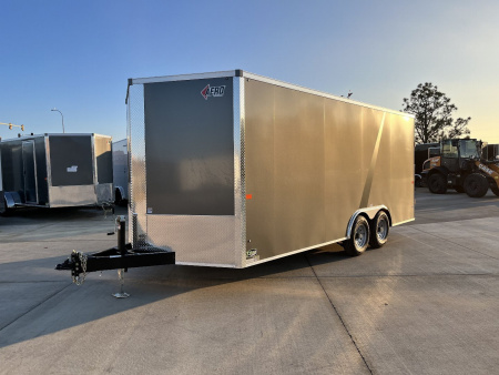 New 2026 AERO 8.5x18 +2’V, 7’ TALL, WHITE Interior, QUALITY Enclosed Rear Ramp Car Hauler Cargo Trailer