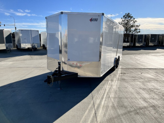 New 2025 AERO 8.5x18 +2’V, 7’ TALL, WHITE Interior, QUALITY Enclosed Rear Ramp Car Hauler Cargo Trailer