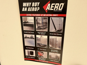 New 2025 AERO 8.5x18 +2’V, 7’ TALL, WHITE Interior, QUALITY Enclosed Rear Ramp Car Hauler Cargo Trailer