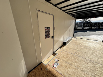 New 2025 AERO 8.5x18 +2’V, 7’ TALL, WHITE Interior, QUALITY Enclosed Rear Ramp Car Hauler Cargo Trailer