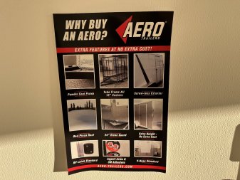 New NEW 2025 AERO 7x18 +2V WHITE Interior, QUALITY Enclosed Rear Ramp Cargo Trailer