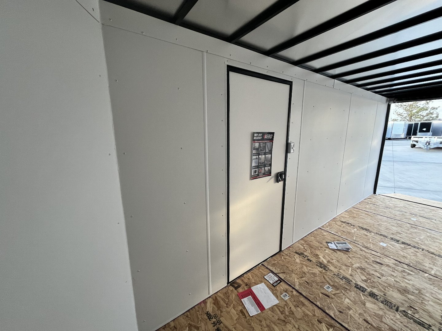 New 2025 AERO 7x16 +2 V BLACKOUT Edition White Interior QUALITY Enclosed Rear Ramp Cargo Trailer