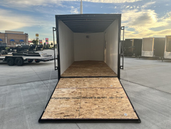 New 2025 AERO 7x16 +2 V BLACKOUT Edition White Interior QUALITY Enclosed Rear Ramp Cargo Trailer