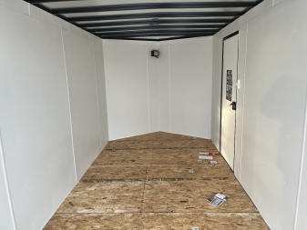 New 2025 AERO 7x16 +2 V BLACKOUT Edition White Interior QUALITY Enclosed Rear Ramp Cargo Trailer