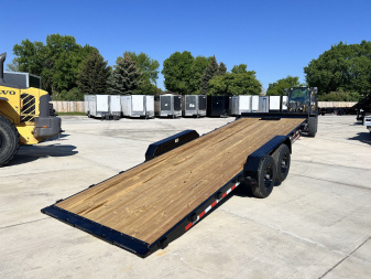New NEW 2025 H&H Speedloader 22’ POWER TILTbed flatbed Trailer 2-7000 lb axles =14K