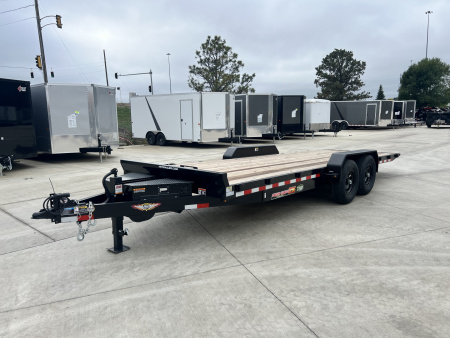 New NEW 2025 H&H Speedloader 22’ POWER TILTbed flatbed Trailer 2-7000 lb axles =14K Removable Fenders