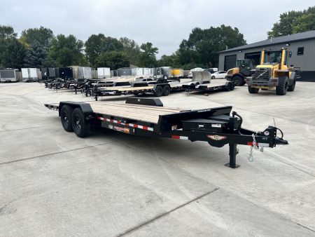 New NEW 2025 H&H Speedloader 22’ POWER TILTbed flatbed Trailer 2-7000 lb axles =14K Removable Fenders