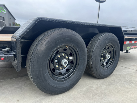 New NEW 2025 H&H Speedloader 22’ POWER TILTbed flatbed Trailer 2-7000 lb axles =14K Removable Fenders