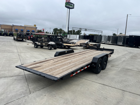New NEW 2025 H&H Speedloader 22’ POWER TILTbed flatbed Trailer 2-7000 lb axles =14K Removable Fenders