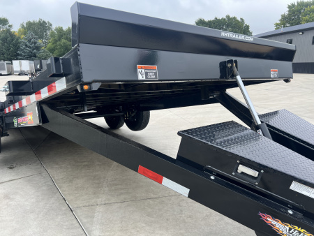 New NEW 2025 H&H Speedloader 22’ POWER TILTbed flatbed Trailer 2-7000 lb axles =14K Removable Fenders