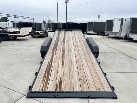 New NEW 2025 H&H Speedloader 22’ POWER TILTbed flatbed Trailer 2-7000 lb axles =14K Removable Fenders