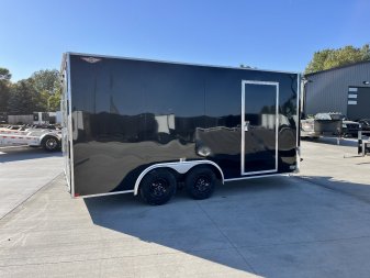 New 2025 H&H 8.5x16 +2’V TALL 7’ Enclosed Rear Ramp Car Hauler Cargo Trailer
