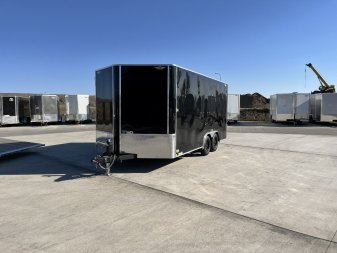 New 2025 H&H 8.5x16 +2’V TALL 7’ Enclosed Rear Ramp Car Hauler Cargo Trailer