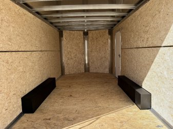 New 2025 H&H 8.5x16 +2’V TALL 7’ Enclosed Rear Ramp Car Hauler Cargo Trailer