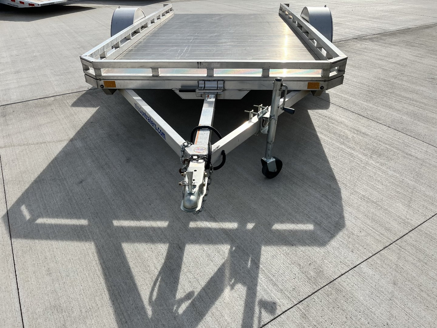 Used 2021 Mission All Aluminum 77"x14' utility TILT flatbed Aluminum Wheels Trailer