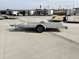 Used 2021 Mission All Aluminum 77"x14' utility TILT flatbed Aluminum Wheels Trailer