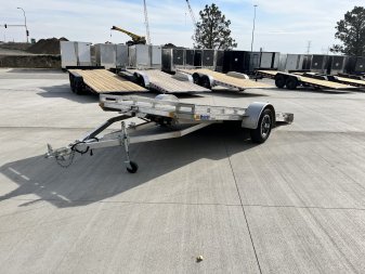 Used 2021 Mission All Aluminum 77"x14' utility TILT flatbed Aluminum Wheels Trailer
