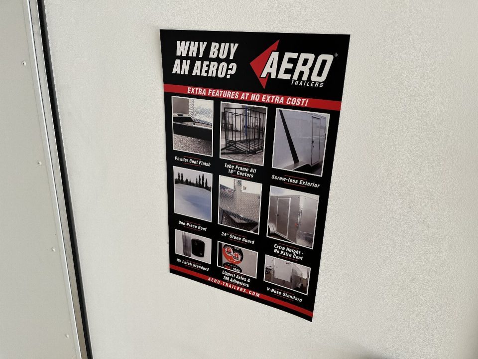 New NEW 2025 AERO 8.5x22 + 2’V TALL 7’ QUALITY Enclosed 4x4 ESCAPE DOOR Car Hauler Cargo Trailer