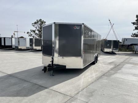 New NEW 2025 AERO 8.5x22 + 2’V TALL 7’ QUALITY Enclosed 4x4 ESCAPE DOOR Car Hauler Cargo Trailer