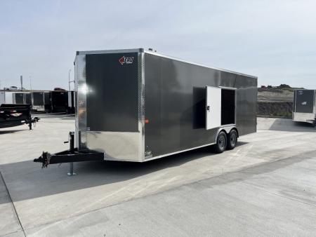 New NEW 2025 AERO 8.5x22 + 2’V TALL 7’ QUALITY Enclosed 4x4 ESCAPE DOOR Car Hauler Cargo Trailer