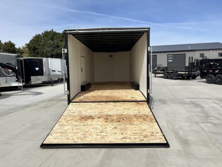 New NEW 2025 AERO 8.5x22 + 2’V TALL 7’ QUALITY Enclosed 4x4 ESCAPE DOOR Car Hauler Cargo Trailer