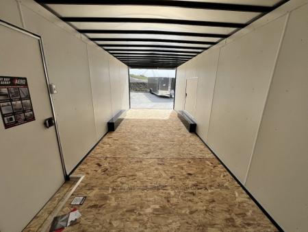 New NEW 2025 AERO 8.5x22 + 2’V TALL 7’ QUALITY Enclosed 4x4 ESCAPE DOOR Car Hauler Cargo Trailer