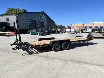 New 2025 Southland 22’=20 flat +2ft dovetail Flatbed 2-5200lb axles =10K  Trailer with Fold Up Ramps
