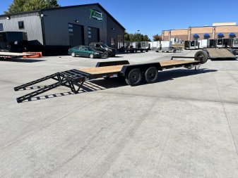 New 2025 Southland 22’=20 flat +2ft dovetail Flatbed 2-5200lb axles =10K  Trailer with Fold Up Ramps