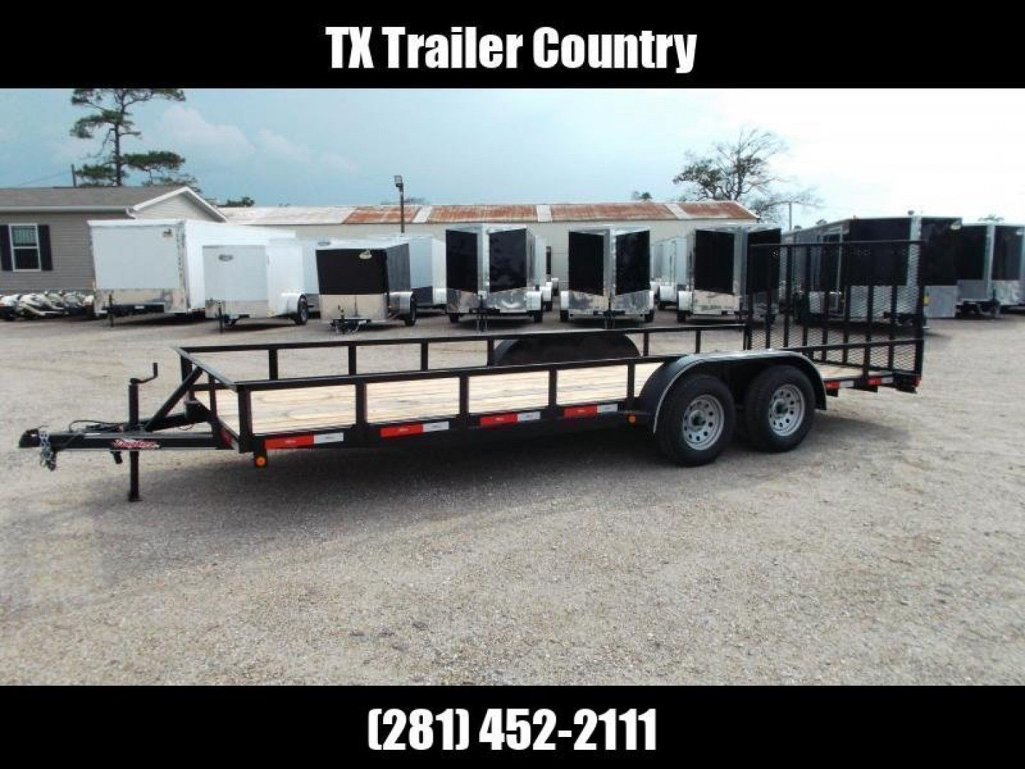 New 2024 Longhorn Trailers 83x20 Utility Trailer / 4ft Ramp Gate / Electric Brakes / Pipetop