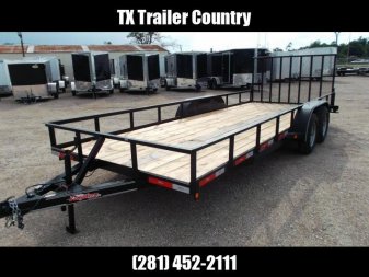 New 2024 Longhorn Trailers 83x20 Utility Trailer / 4ft Ramp Gate / Electric Brakes / Pipetop