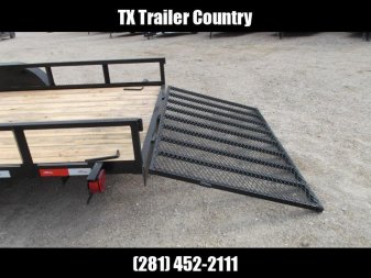 New 2024 Longhorn Trailers 83x20 Utility Trailer / 4ft Ramp Gate / Electric Brakes / Pipetop