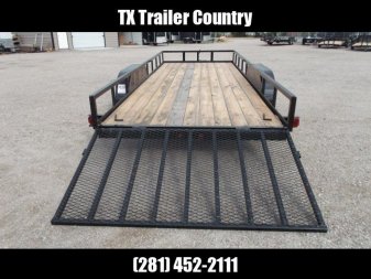 New 2024 Longhorn Trailers 83x20 Utility Trailer / 4ft Ramp Gate / Electric Brakes / Pipetop