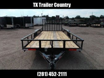 New 2024 Longhorn Trailers 83x20 Utility Trailer / 4ft Ramp Gate / Electric Brakes / Pipetop