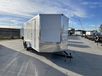 New NEW 2025 AERO 7x16 +2V, WHITE Interior, QUALITY Enclosed Rear Ramp Cargo Trailer 2-3500lb axles=7K