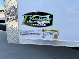 New NEW 2025 AERO 7x16 +2V, WHITE Interior, QUALITY Enclosed Rear Ramp Cargo Trailer 2-3500lb axles=7K