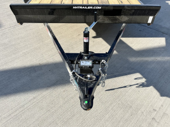 New NEW 2025 H&H 18’ flatbed Trailer 2-3500 lb axles=7K, dovetail, EASY Rear Slide In Ramps